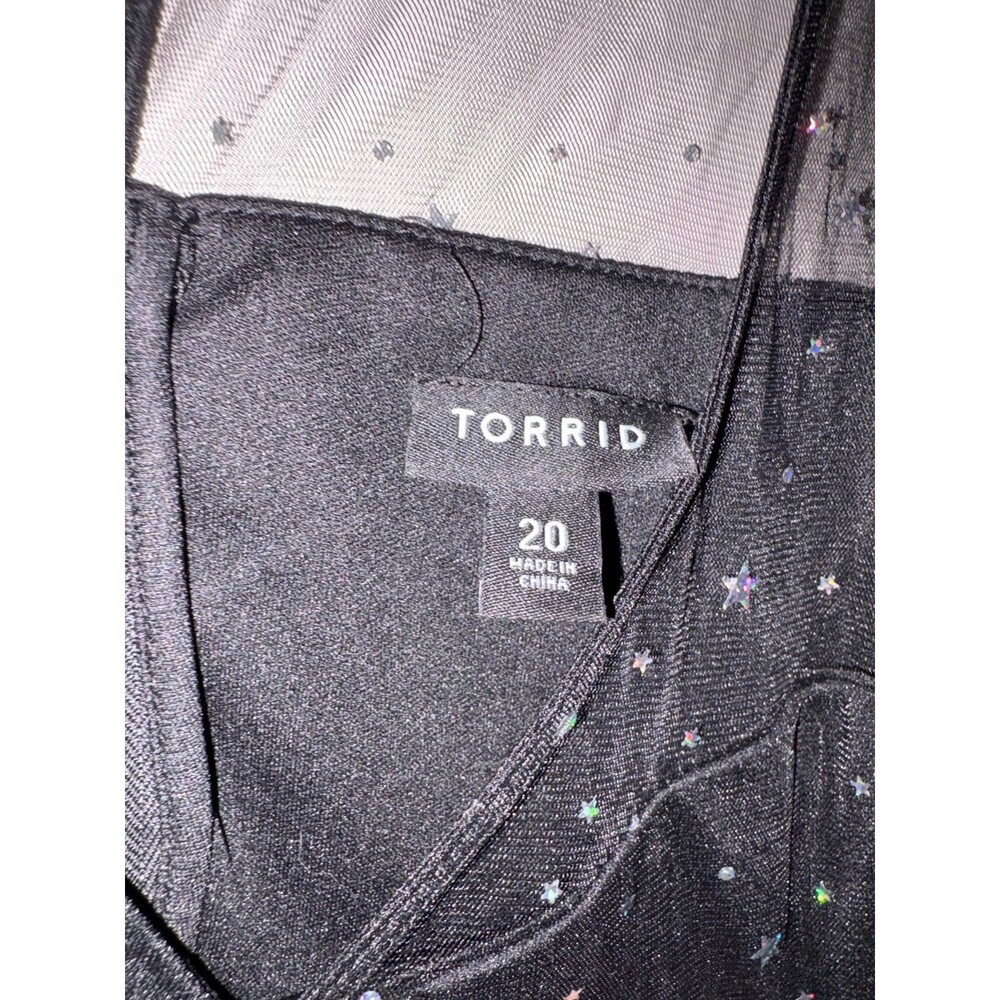 Gorgeous Sparkly Black Celestial Star Torrid Dress - Size 20 (2XL) - Picture 2 of 5